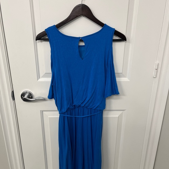 Blue Shoulder Cut-Out Dress - Picture 3 of 4